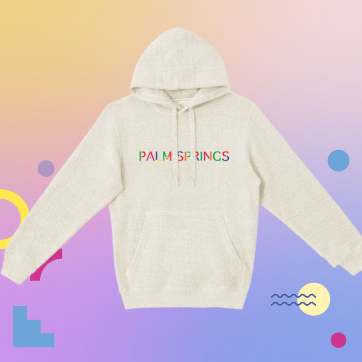 Palm Springs 1980s Unisex Graphic Hoodie Sweatshirt