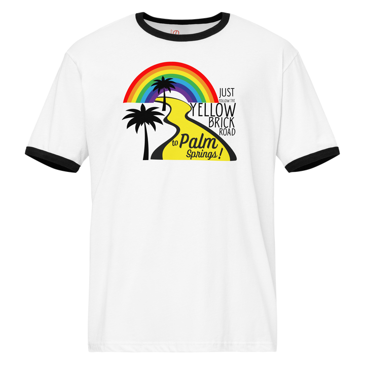 Palm Springs Yellow Brick Road Graphic Ringer Tee