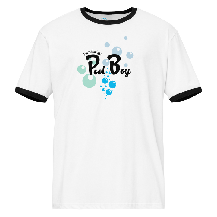 Palm Springs Pool Boy Graphic Ringer Tee