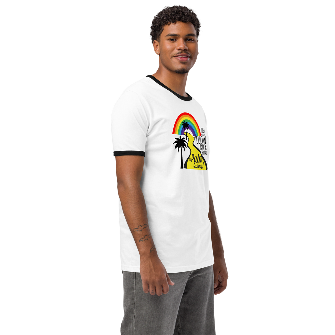 Palm Springs Yellow Brick Road Graphic Ringer Tee