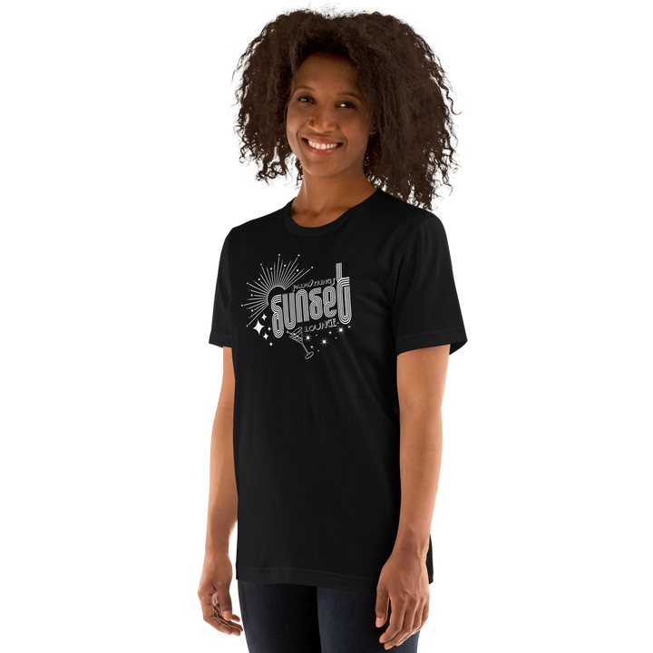 Palm Springs Sunset Lounge Graphic Tee Black