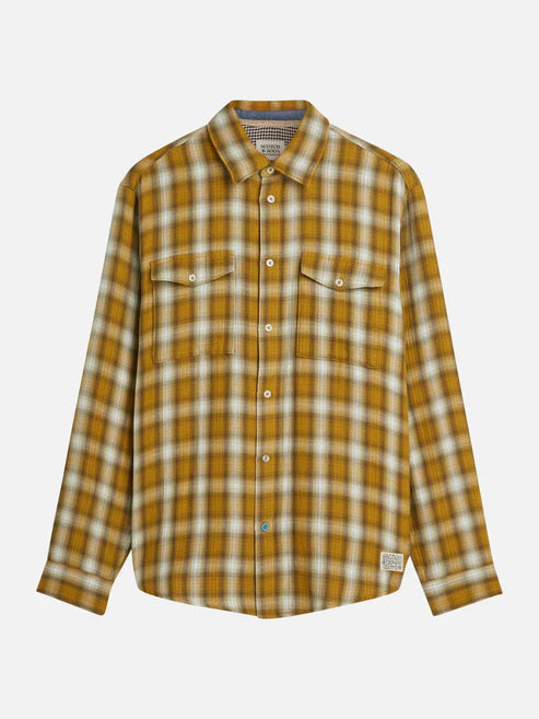 Double Cloth Check Relaxed-Fit Shirt Raffia Check