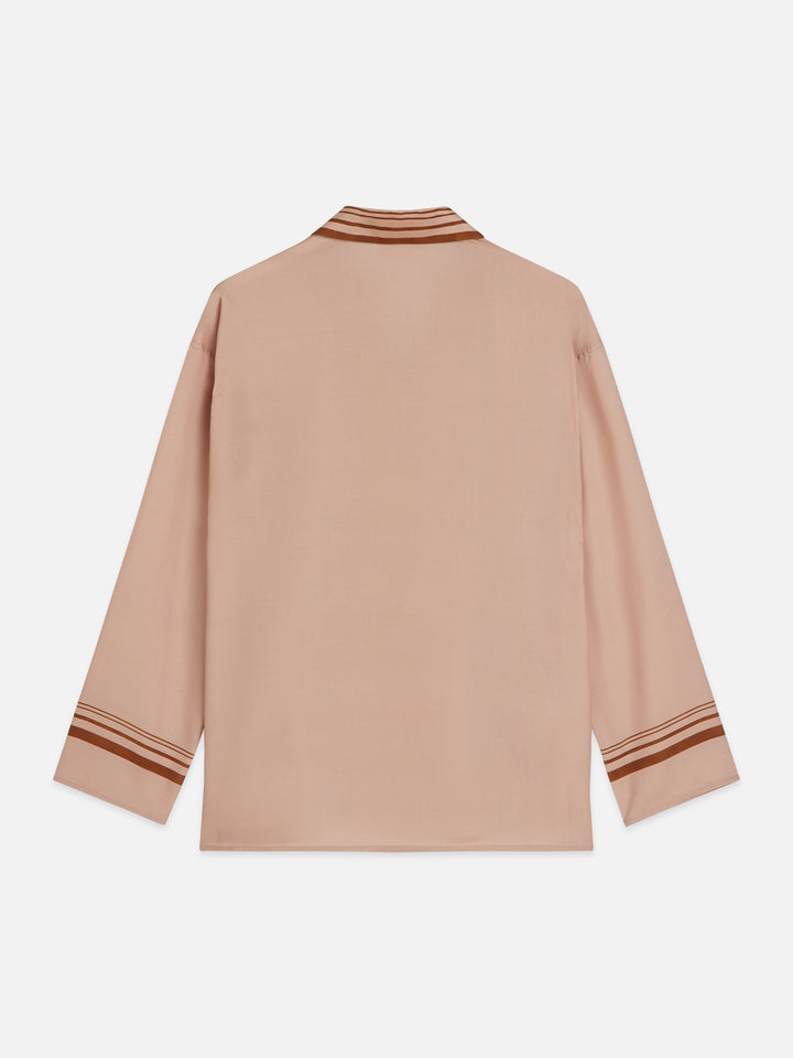 Placed Print Oversized-fit Shirt Rose Dust