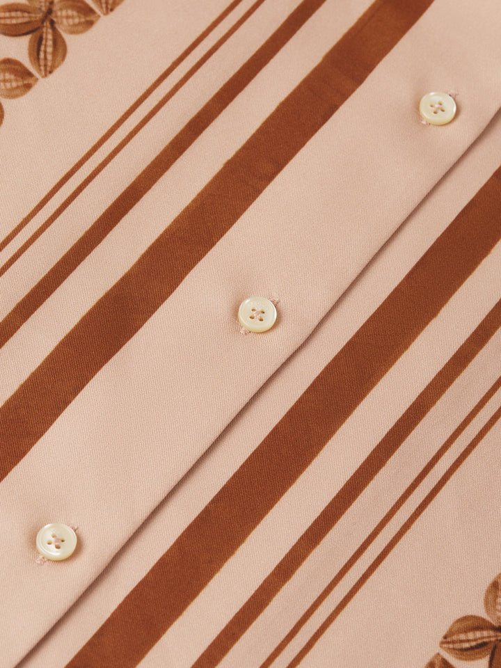 Placed Print Oversized-fit Shirt Rose Dust