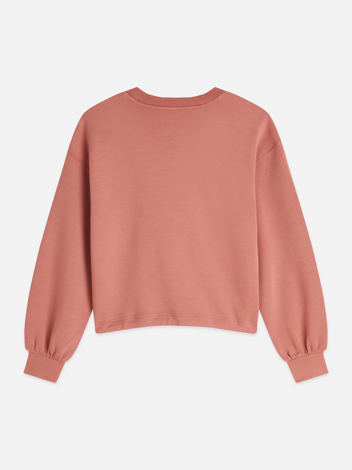Modal V-neck Sweatshirt Withered Rose