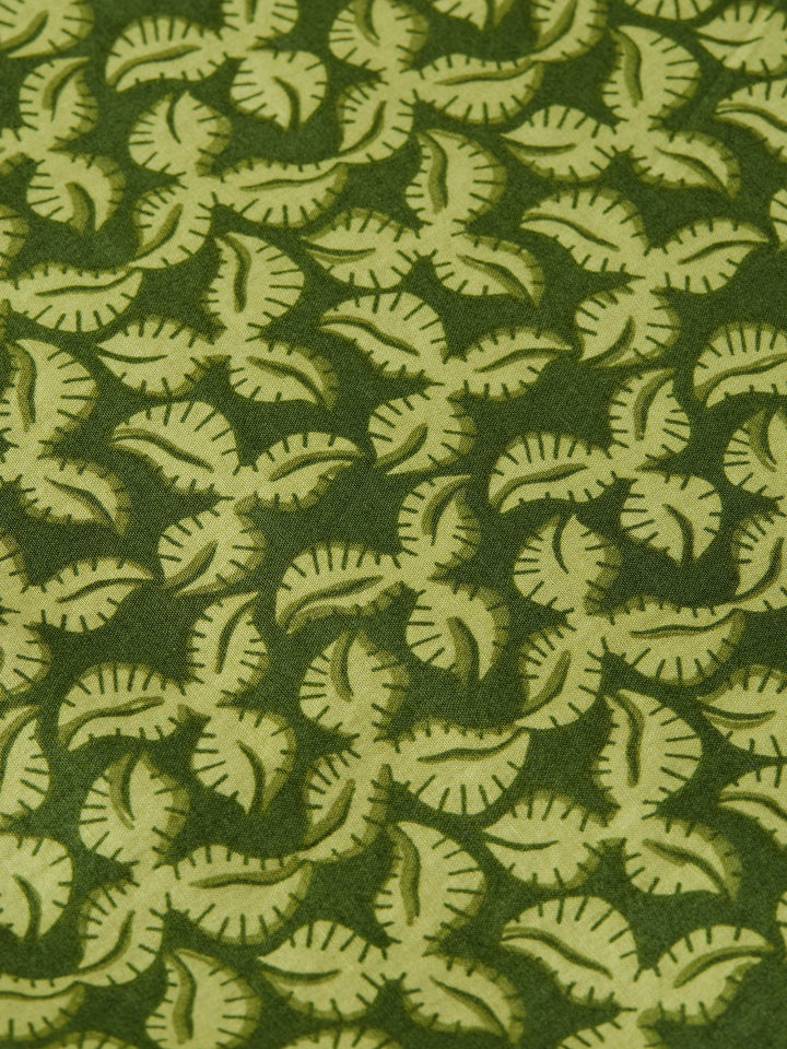 Printed Cotton Voile Shorts Mini Cactus Garden Green