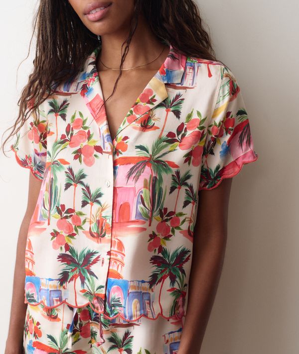 Paloma Resort Shirt Palmas Print