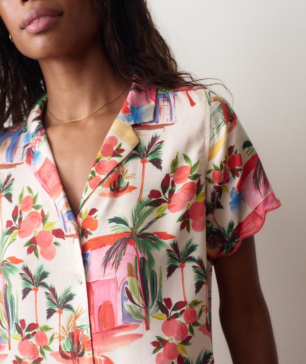 Paloma Resort Shirt Palmas Print