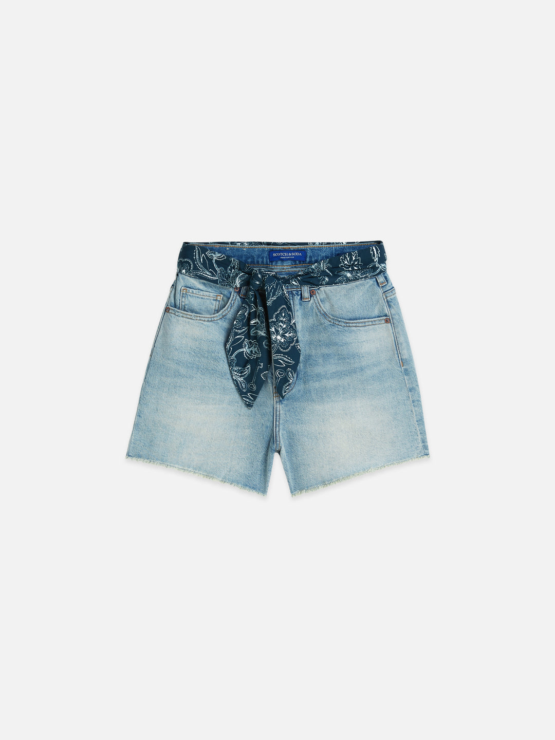The Ray Denim Short With Tie D Stoplight USJ01378N