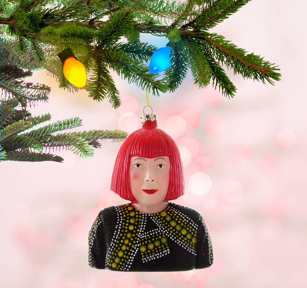 アスティエ　クリスマスオーナメント　YAYOI KUSAMA Yayoi Kusama Portrait Ornament – Peepa's Gift Store