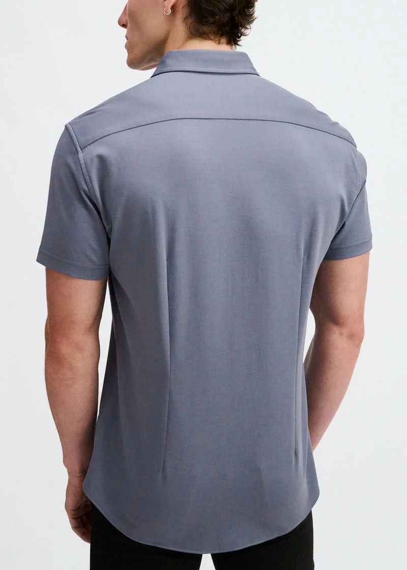 Solid Stretch Jersey Knit Short Sleeve Shirt St-963