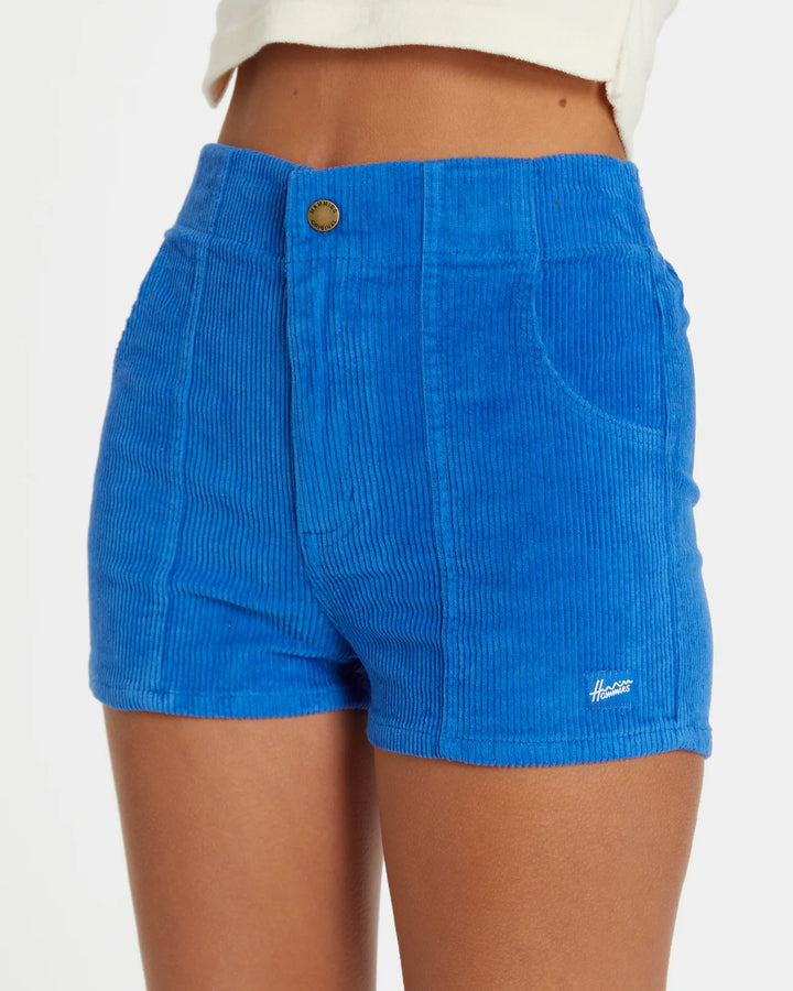 Women's Corduroy Solid Short Blue