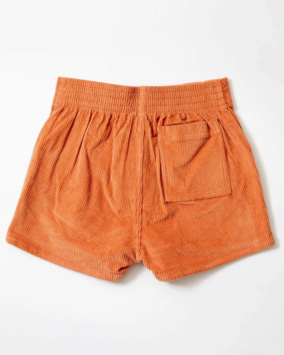 Women's Corduroy Solid Short Rust