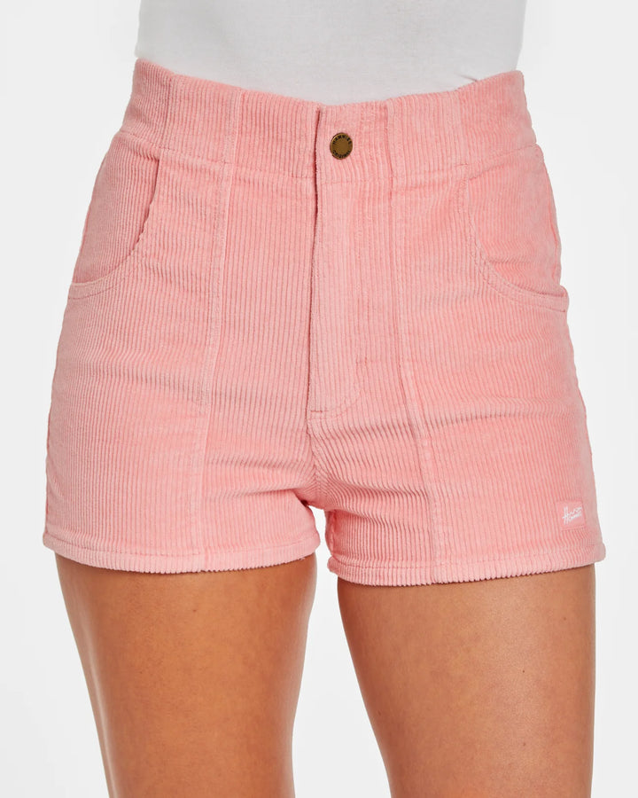 Women's Corduroy Solid Short Watermelon