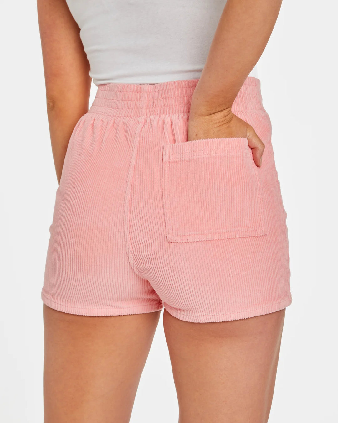 Women's Corduroy Solid Short Watermelon