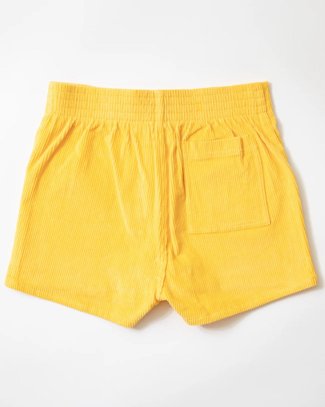 Women's Corduroy Solid Short Yellow