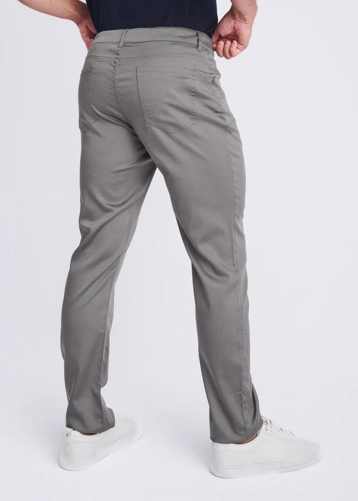 Fossil Grey Lightweight Textured Stretch Woven 5-Pocket Jeans PM-3052