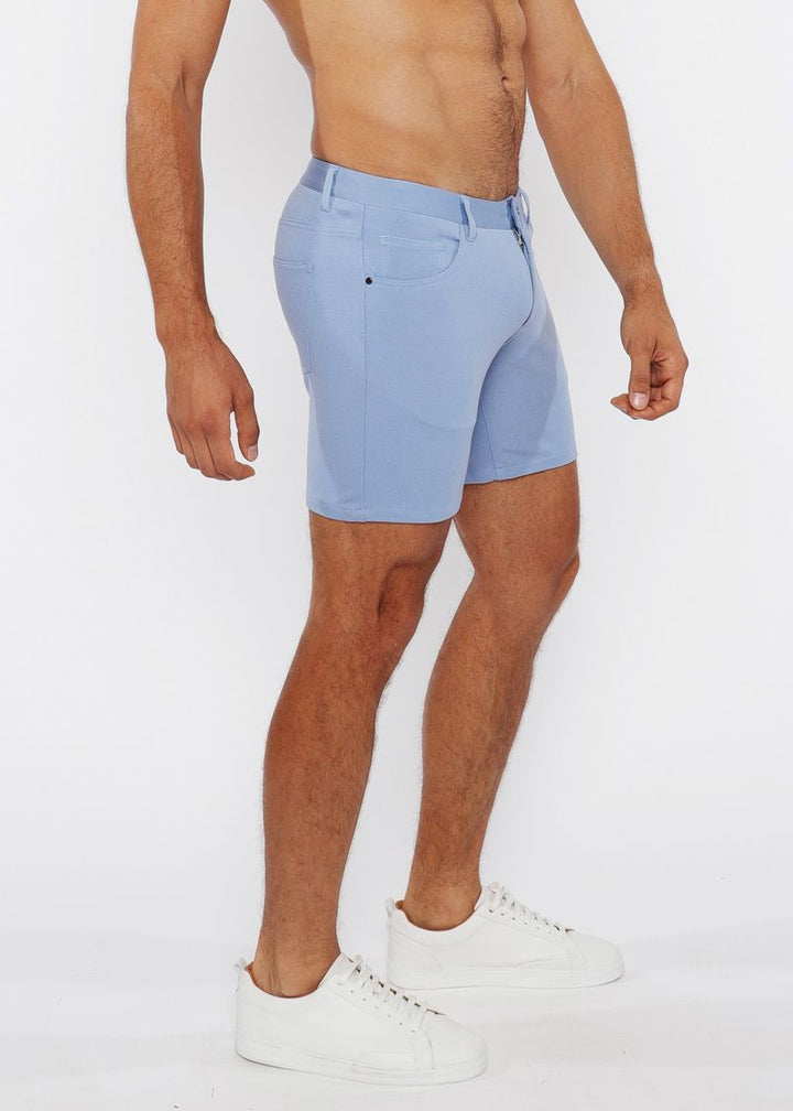 Blue Rain 5" Inseam Solid Stretch Knit Jeans Shorts St-1932